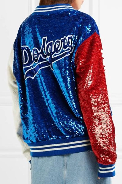 Bape x Mitchell & Ness Dodgers Jacket Blue