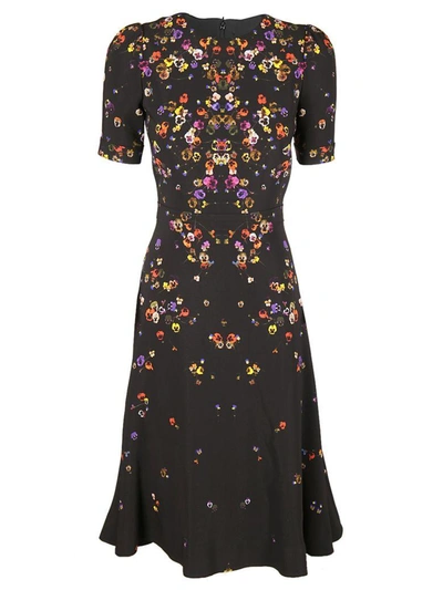 Shop Givenchy Flower Printed Dress In Nero