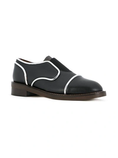 Shop Marni Metal Detail Oxford Shoes - Black