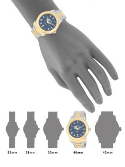 Shop Ferragamo Moon And Stars Stainless Steel Bracelet Watch In Gold/silver