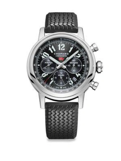 Shop Chopard Mille Miglia Stainless Steel & Rubber-strap Watch In Black