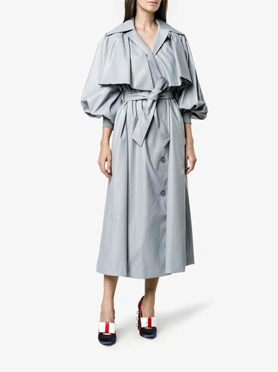 Shop Vika Gazinskaya Oversized Trench Coat In Grey