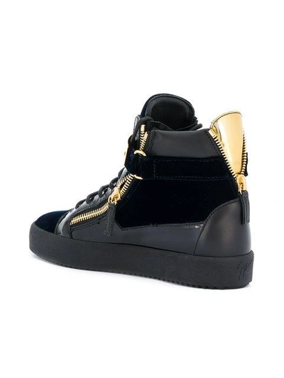 Shop Giuseppe Zanotti Coby Hi-top Sneakers In Black