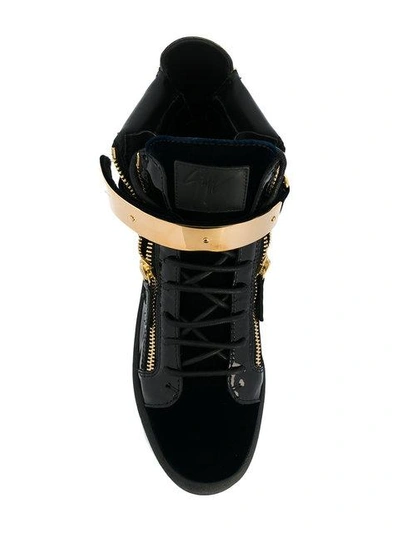 Shop Giuseppe Zanotti Coby Hi-top Sneakers In Black
