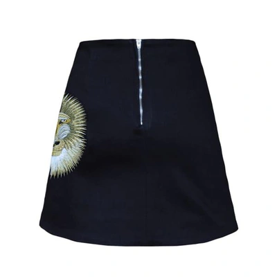 Gucci Gold Baboon Mini Skirt In Blue