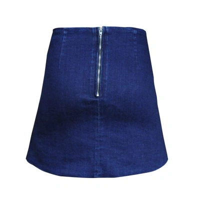 My Pair Of Jeans Women's White / Blue White Fern Miniskirt