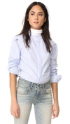 R13 BACKWARDS BUTTON DOWN SHIRT