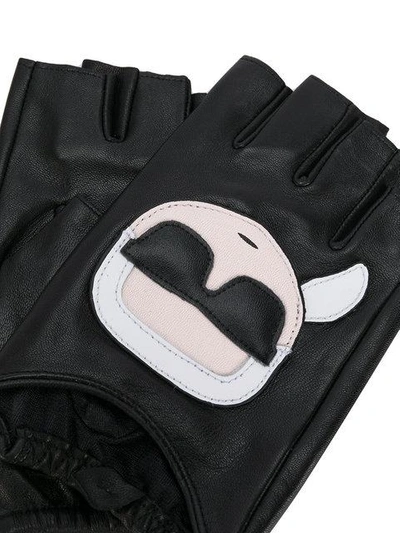 Shop Karl Lagerfeld Karl Fingerless Gloves