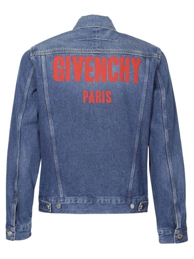 Shop Givenchy Denim Jacket In Blue