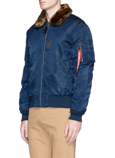 ALPHA INDUSTRIES 'B-15' faux fur collar bomber jacket 