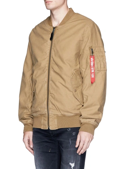 ALPHA INDUSTRIES Cotton hopsack reversible MA-1 bomber jacket 
