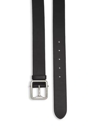 Shop Prada Leather Belt In Black