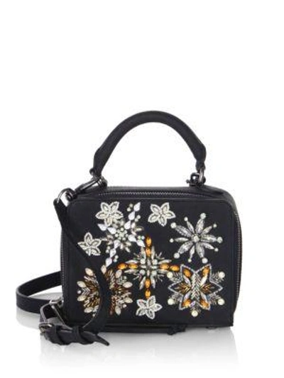 Shop Rebecca Minkoff Jewel-studded Box Crossbody Bag In Black