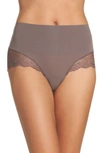 Spanx Undie-tectable Lace Hi-hipster Panty In Umber Ash