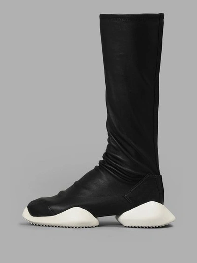 Rick Owens Black Adidas Originals Edition Level Sock Runner Boots In 9111  Black/white | ModeSens