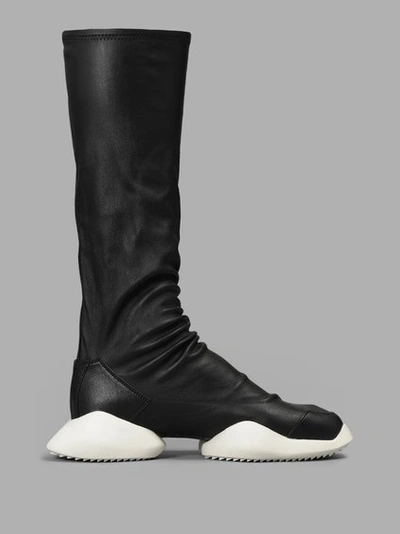 Shop Rick Owens Womens Black Vicious Stretch Sock Sneakers