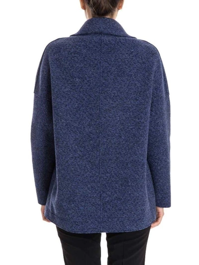 Shop Harris Wharf London - Wool Jacket In Blue