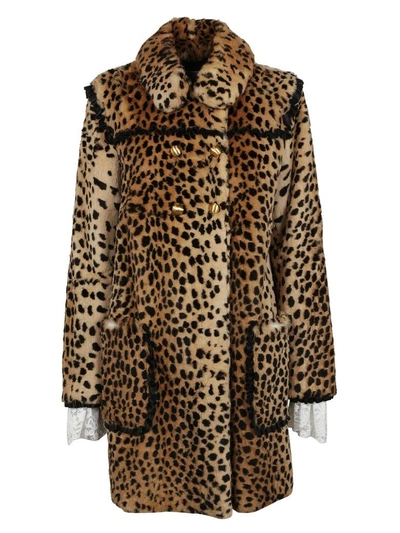 Shop Philosophy Di Lorenzo Serafini Animal Print Coat In Multicolor