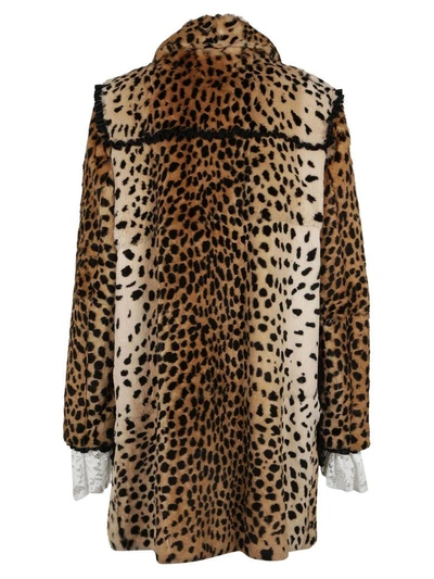 Shop Philosophy Di Lorenzo Serafini Animal Print Coat In Multicolor