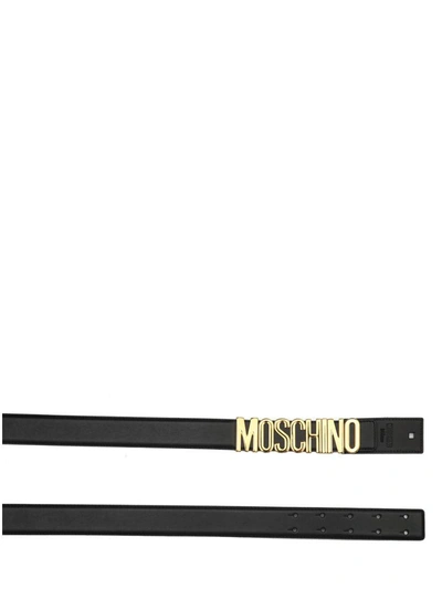 Moschino - Leather Belt In Nero