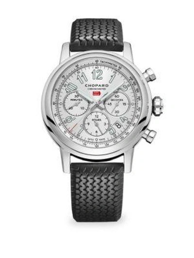 Shop Chopard Mille Miglia Stainless Steel & Rubber-strap Watch In Black