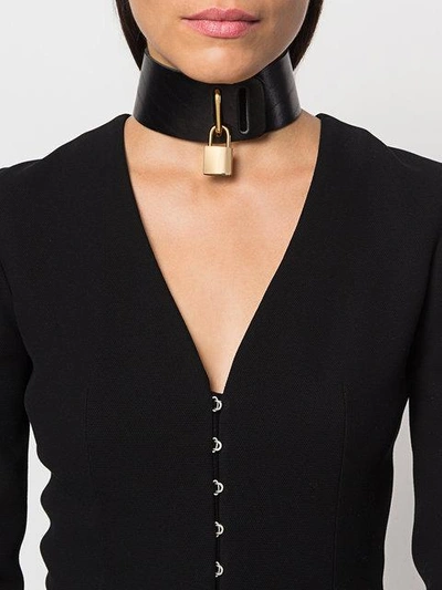 Shop Absidem Padlock Collar In Black