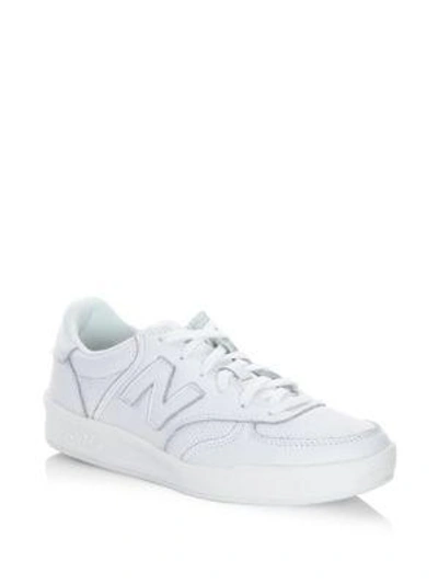 Shop New Balance 300 Perforated Microfiber Sneakers In White