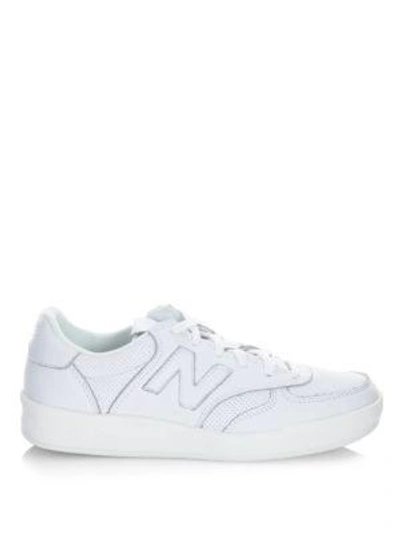 Shop New Balance 300 Perforated Microfiber Sneakers In White