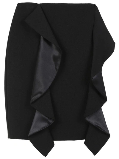 Shop Givenchy : Black Wool Mini Skirt