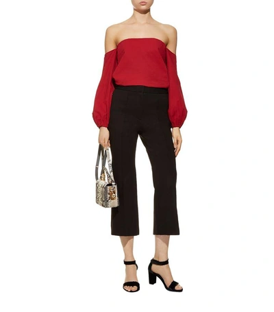 Shop Theory Laureema Off-the-shoulder Top In Red