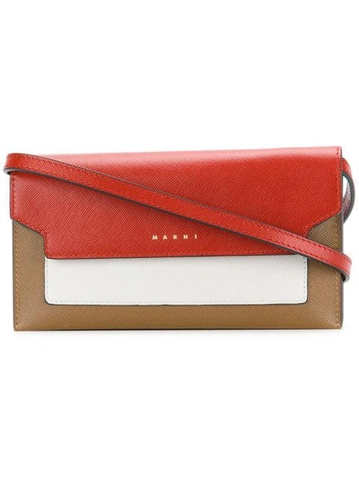 Shop Marni Trunk Side Gusset Wallet - Red
