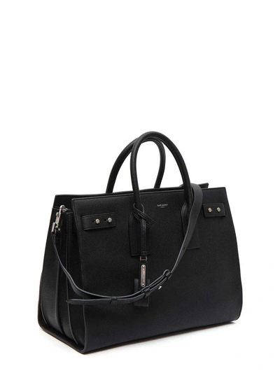 Shop Saint Laurent Medium Sac De Jour Handbag In Nero