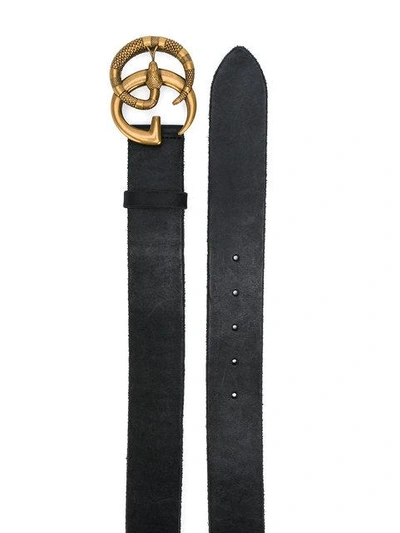 Shop Gucci - Double G Buckle Belt  In Black