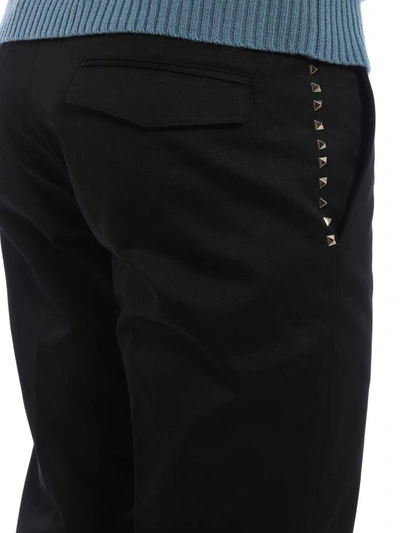 Shop Valentino Tailored Trousers In Black