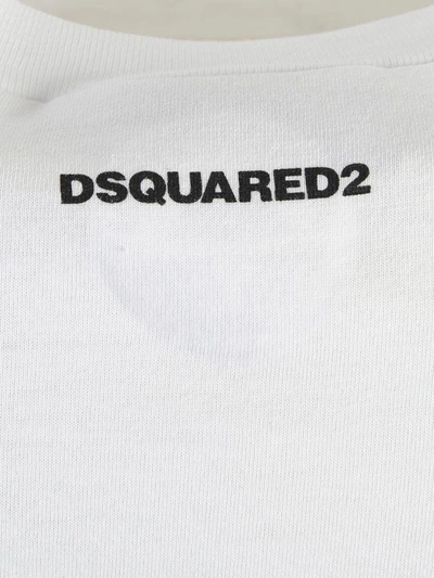 Shop Dsquared2 Printed Cotton T-shirt In White