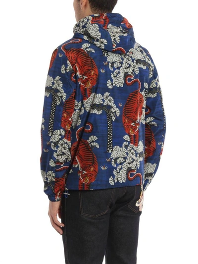 Shop Gucci Bengal Print Jacket In Multicolour