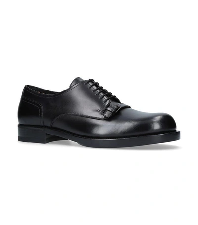 Shop Bottega Veneta Nero Derby Shoes In Black