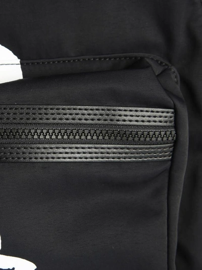 Shop Kenzo Logo Print Nylon Backpack In Black