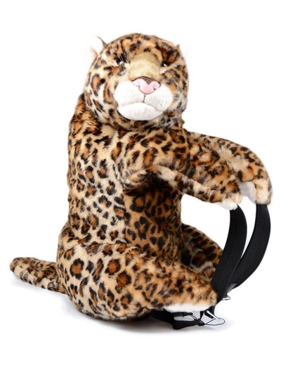 Shop Dolce & Gabbana Leopard Shaped Backpack In Brown
