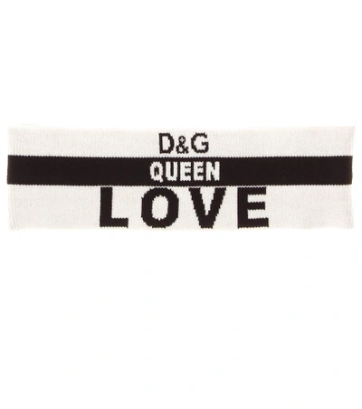 Shop Dolce & Gabbana Wool Headband In White