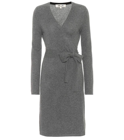 Shop Diane Von Furstenberg Cashmere Wrap Dress In Charcoal Melaege