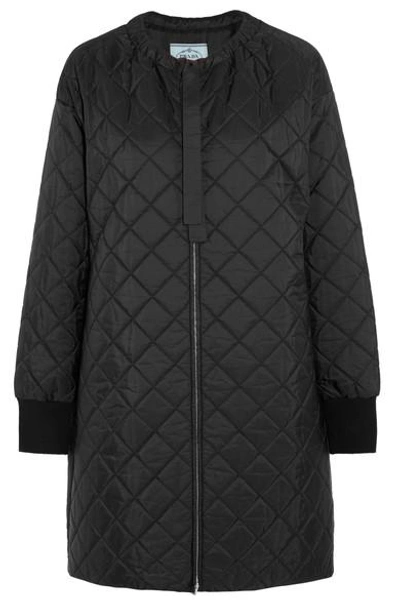 Shop Prada Quilted Shell Down Jacket In Black
