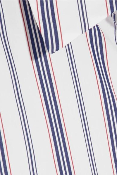 Shop A.w.a.k.e. Oversized Striped Cotton-poplin Shirt