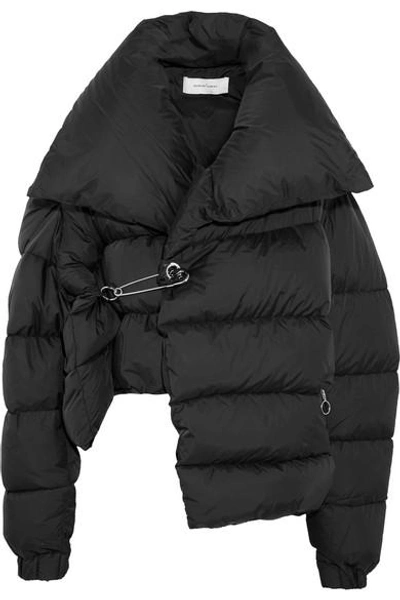 Shop Marques' Almeida Asymmetric Quilted Shell Down Jacket In Black