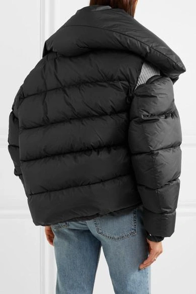 Shop Marques' Almeida Asymmetric Quilted Shell Down Jacket In Black