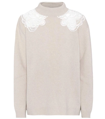 Chloé Wool And Cashmere Sweater In Beige