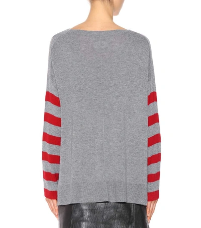 Shop 81 Hours Cashmere Cape Sweater In Grey