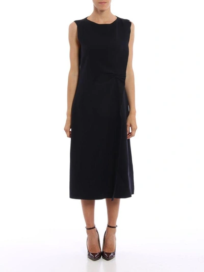 Shop Bottega Veneta Crepe Dress In Black