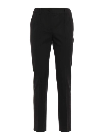 Shop Dolce & Gabbana Slim Fit Trousers In Black