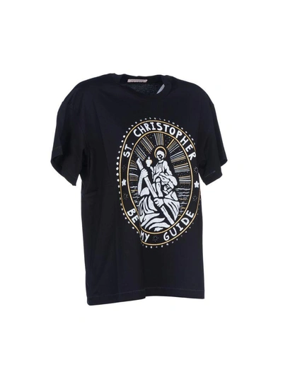 Shop Christopher Kane St. Christopher T-shirt In Black